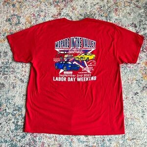 2023 Mopars In The Valley Roanoke Valley Mopar Club Red Shirt Mens XL Cars